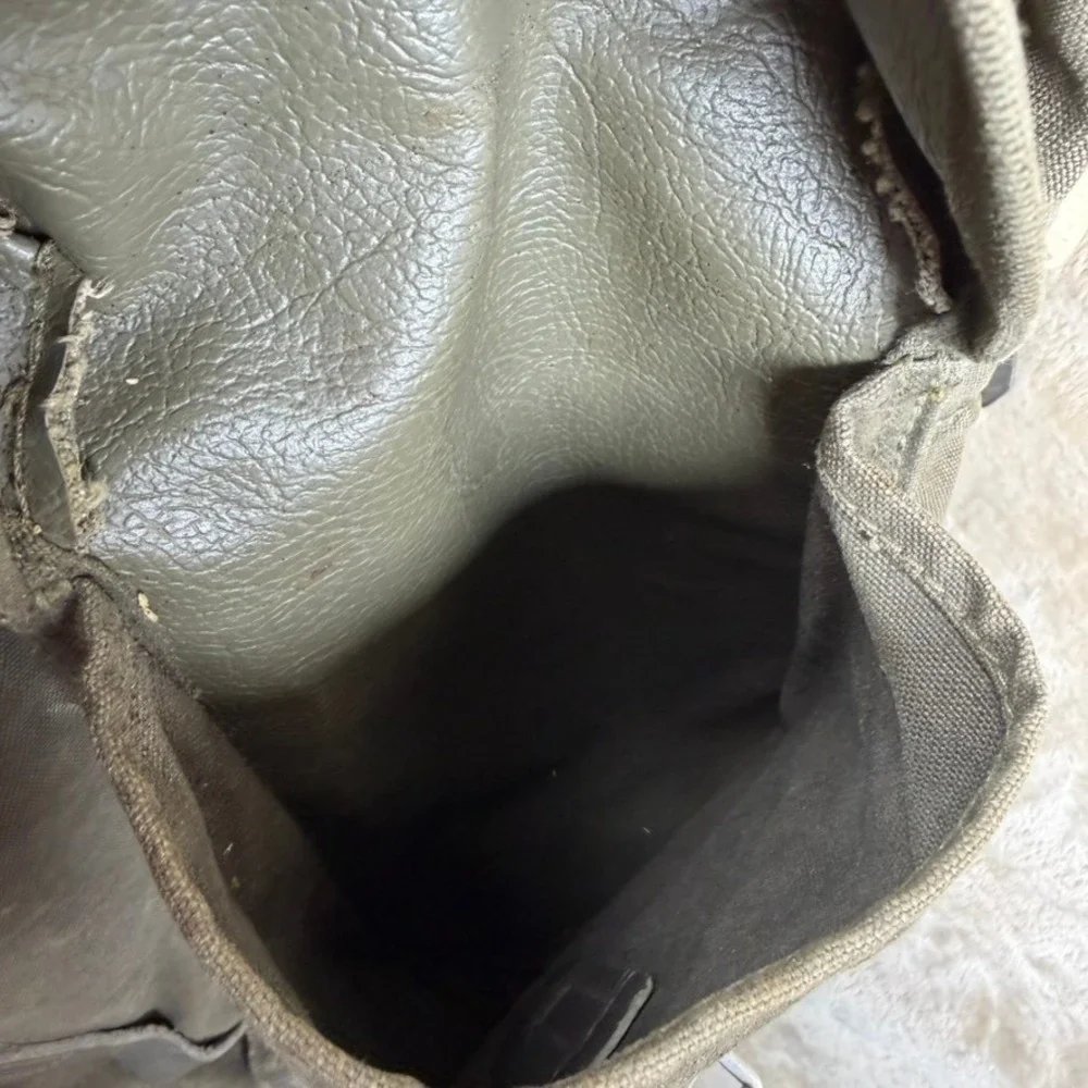 Vintage West German Military Mountain Rucksack Canvas Backpack Olive Drab 1981